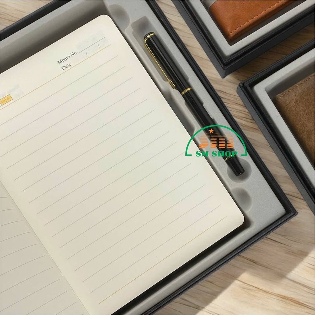 Sổ da 25-004 14x20.5cm 96 trang + Bút