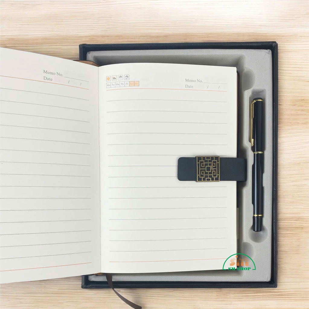 Sổ da 25-64 14x20.3cm + Bút