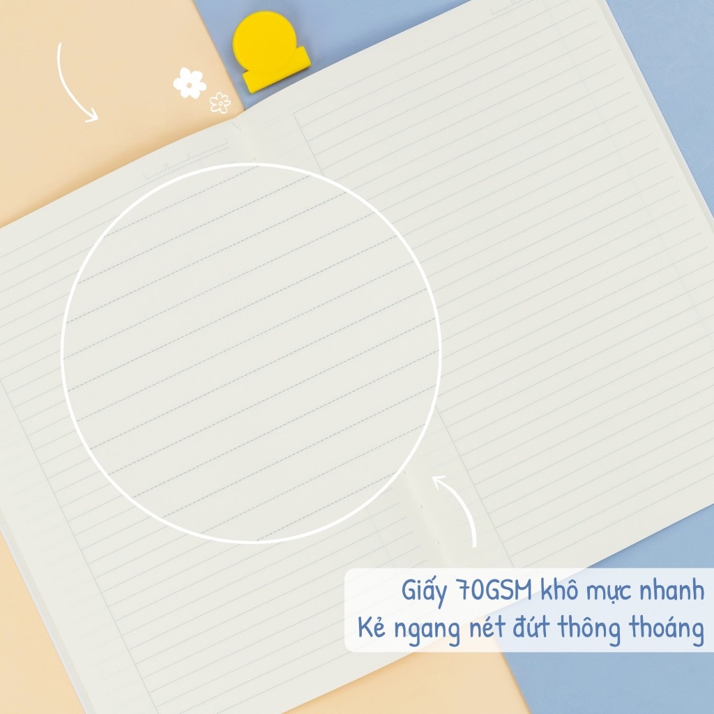 Sổ KLong 802 17.5x25cm 200 trang 70gsm ngang may dán gáy (5/60)
