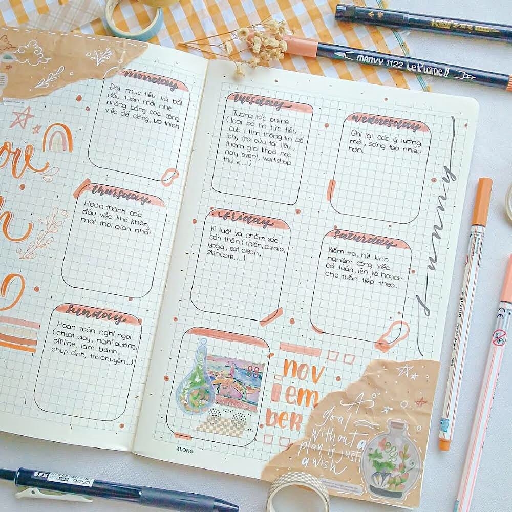 Sổ KLong 836 17.5x25cm 200 trang 100gsm caro may dán gáy (4/40)