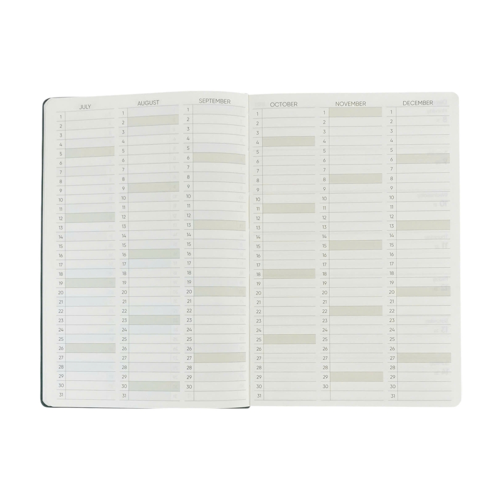 Sổ lịch Planner NT A5-25 14x21cm 224 trang, Sổ tay lịch năm 2026, Sổ kế hoạch, Sổ ghi chú theo ngày