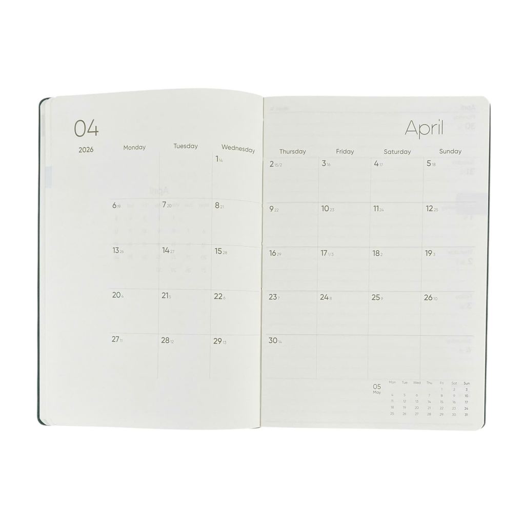 Sổ lịch Planner NT A5-25 14x21cm 224 trang, Sổ tay lịch năm 2026, Sổ kế hoạch, Sổ ghi chú theo ngày