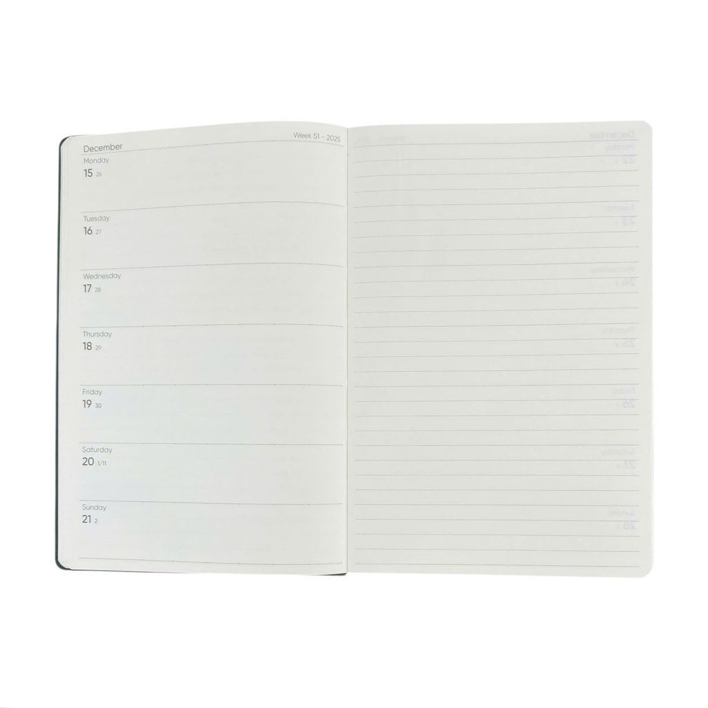 Sổ lịch Planner NT A5-25 14x21cm 224 trang, Sổ tay lịch năm 2026, Sổ kế hoạch, Sổ ghi chú theo ngày