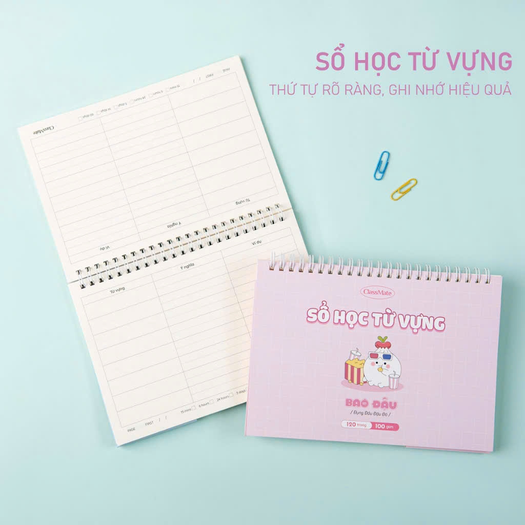 Sổ lò xo Classmate NN-12-0903 120 trang 100gsm, Sổ ghi chú, Sổ từ vựng (60)