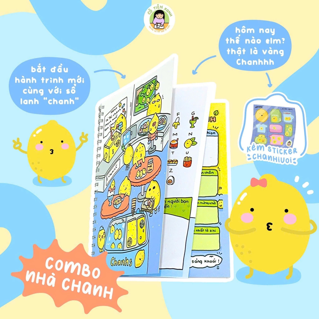 Sổ lò xo Cô Tiên Xanh 13x18cm ngang