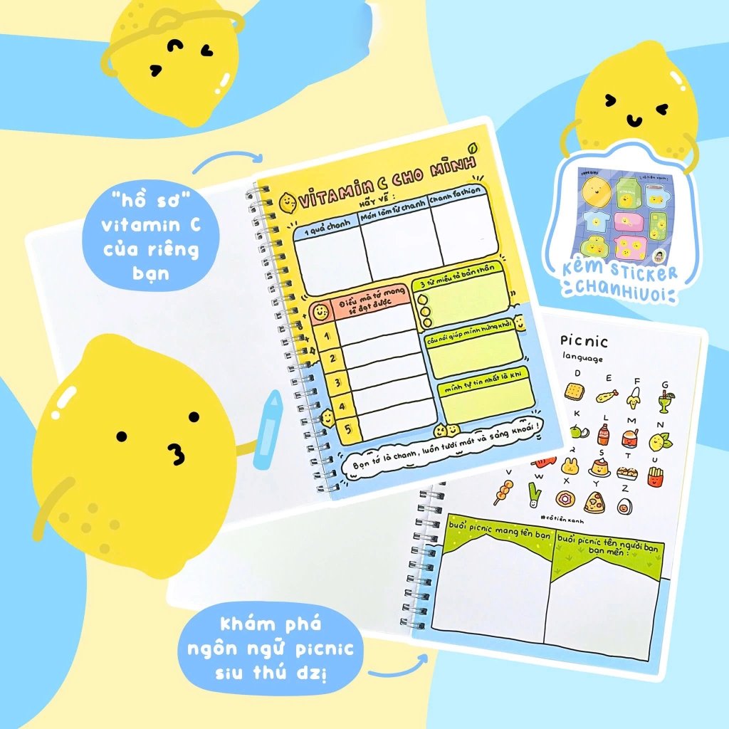 Sổ lò xo Cô Tiên Xanh 13x18cm ngang