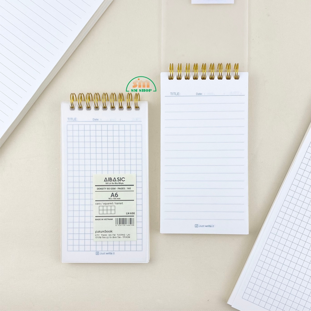 Sổ lò xo FT LN 654 / LN 650 9x16.5cm 160 trang 80gsm (60)