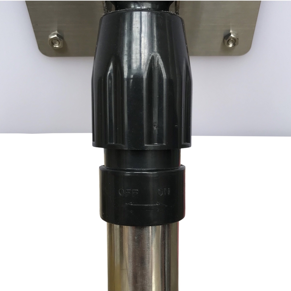 Standee trụ inox khung mica A3