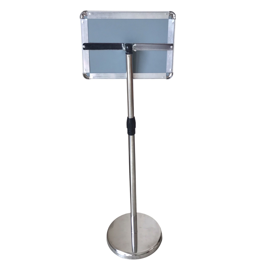 Standee trụ inox khung nhôm A4