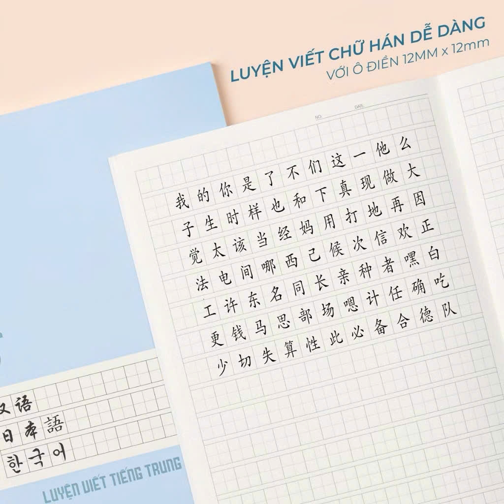 Tập viết Tiếng Trung-Nhật-Hàn Classmate NN-08-0902 ô điền 80 trang 100gsm