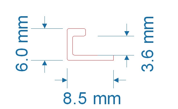Thanh nhôm lùa đơn AL09 - Mét