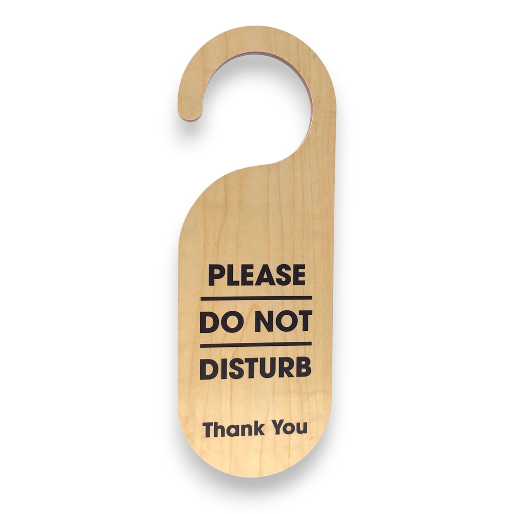 Thẻ treo phòng khách sạn gỗ MDF M80 / M81 8x23cm 5.5mm 2 mặt in UV