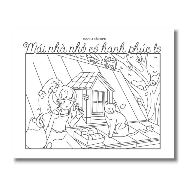 Tô màu - Mái nhà nhỏ có hạnh phúc to