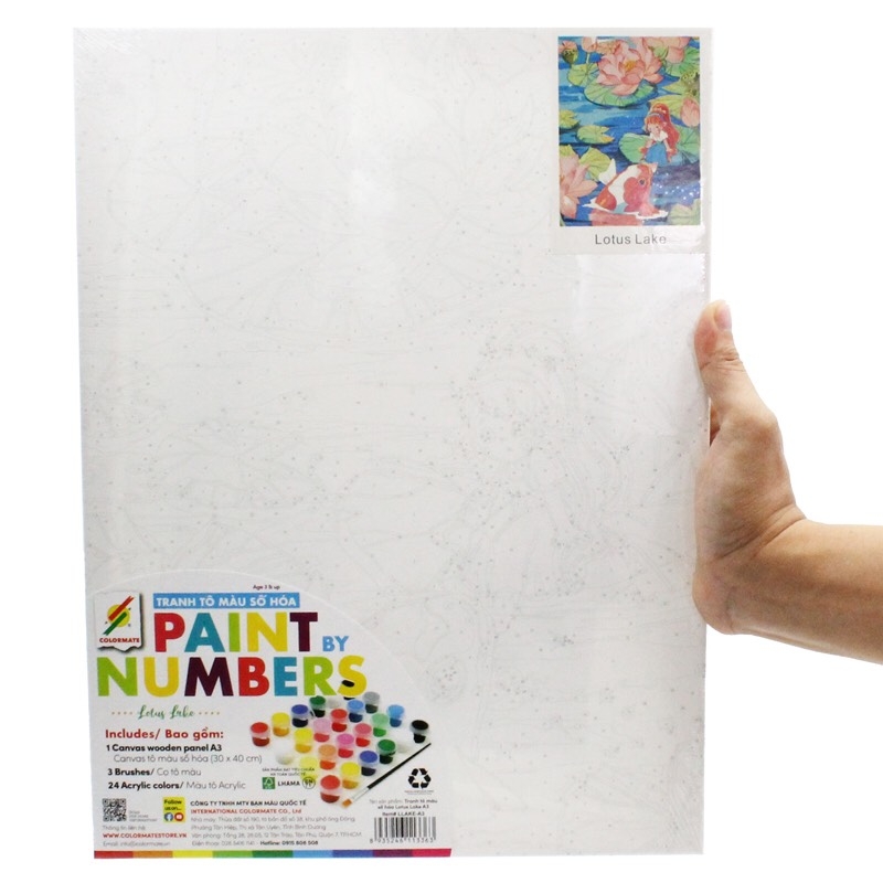 Tranh tô màu số hoá Colormate Lotus Lake 30x40cm