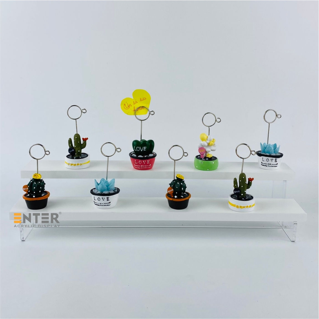 Kệ trưng bày Enter TB214 2 tầng 400x112x83mm, Kệ bậc thang để bàn, Kệ trưng bày nước hoa, mô hình