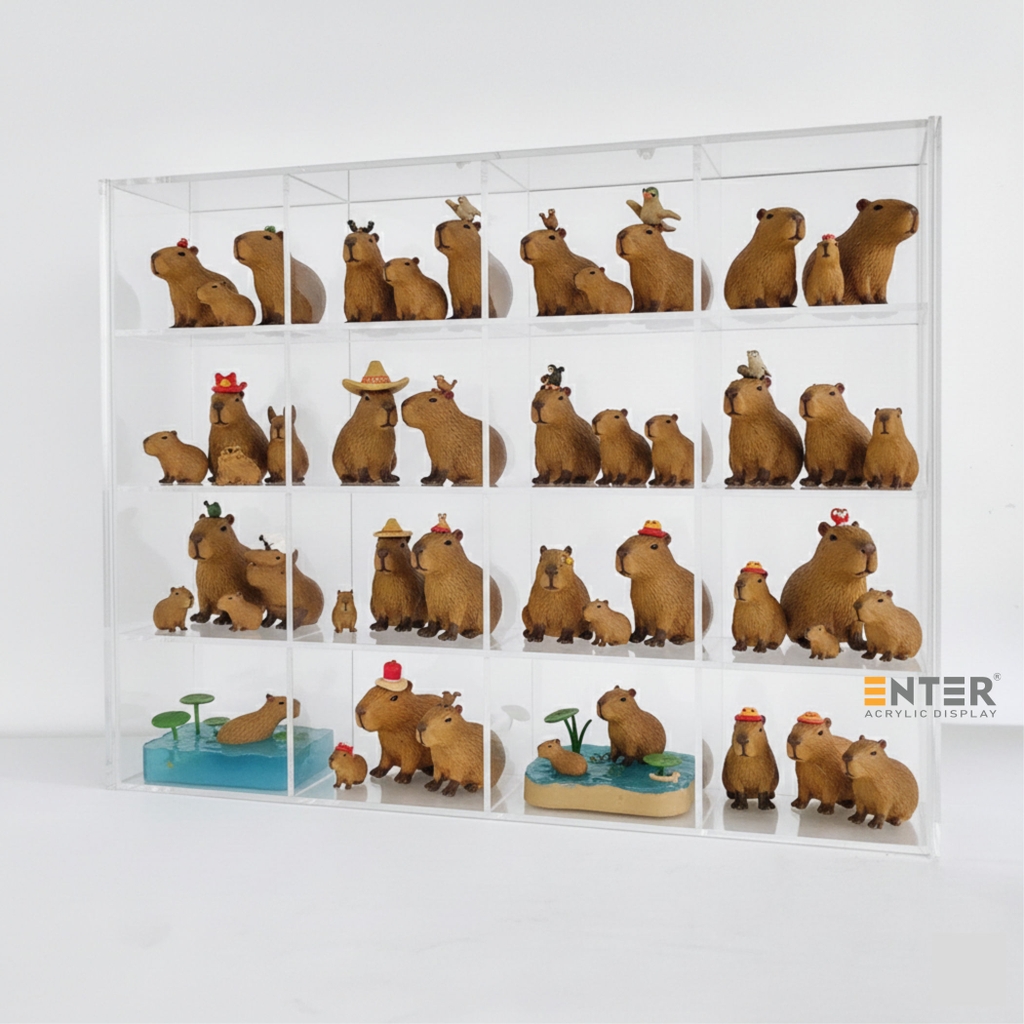 Kệ trưng bày mica Enter TB802 275x70x350mm 16 ô