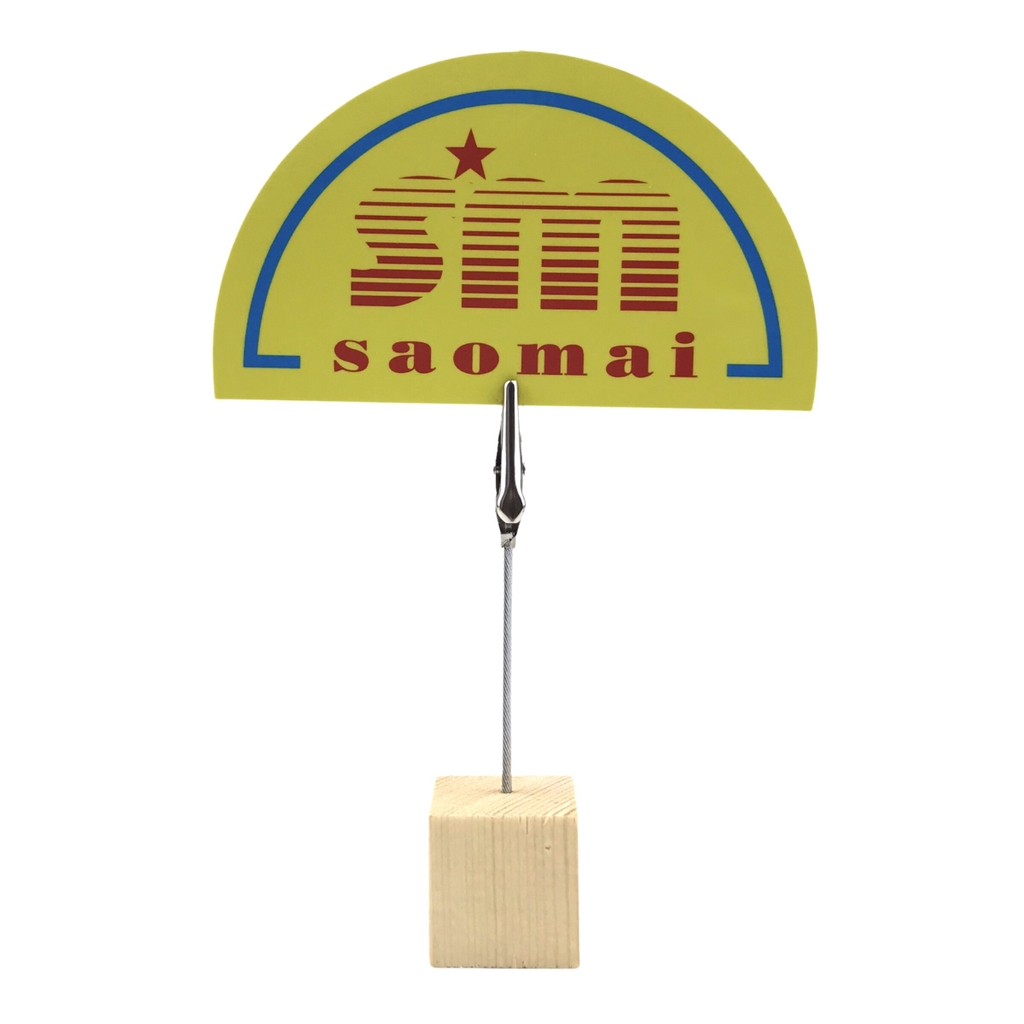 Wobbler đế gỗ WB-006 3x3cm kẹp nhọn (10)