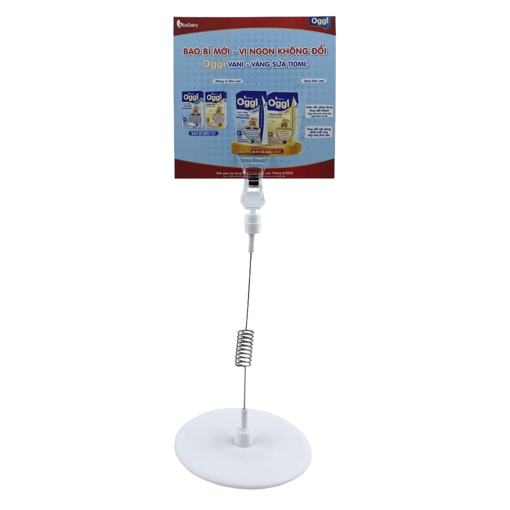 Wobbler lò xo kẹp nhựa WB-011 đế Φ 87mm màu trắng (25)