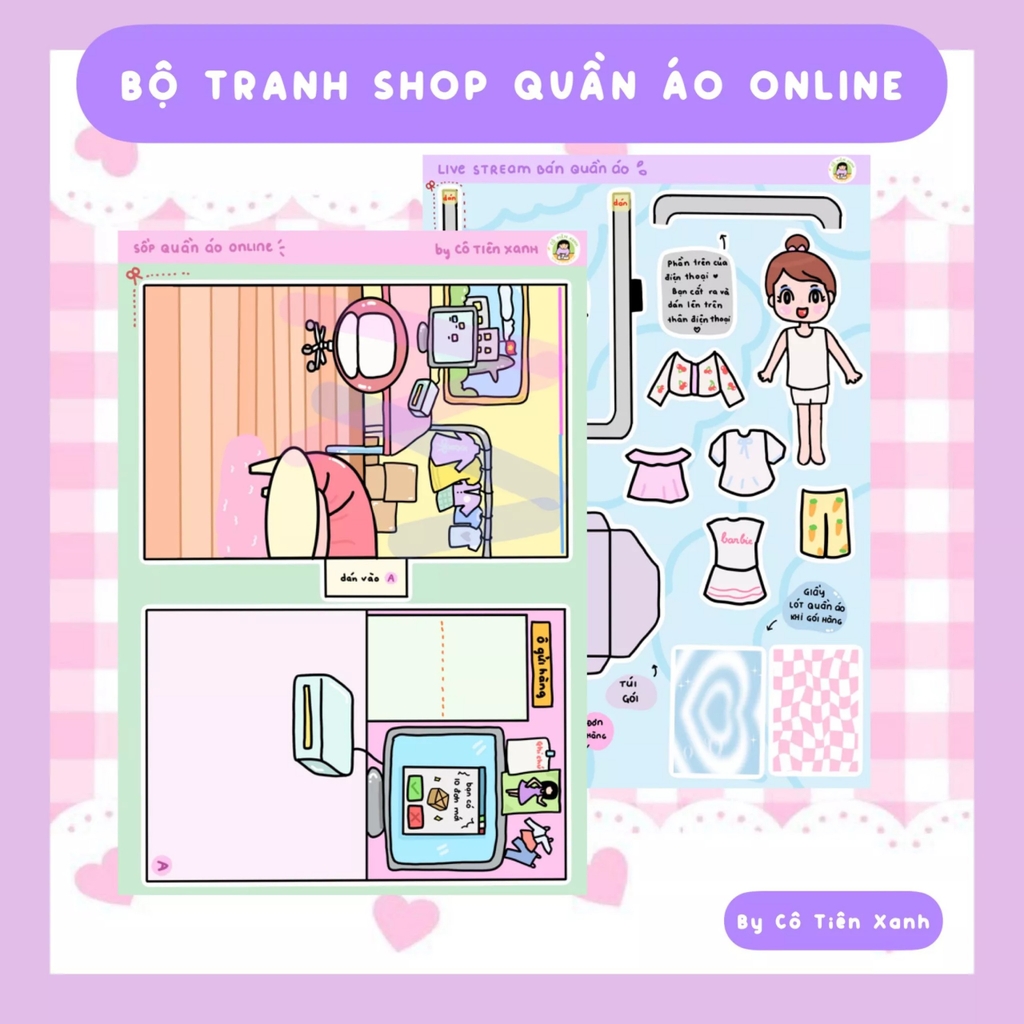 Bộ Tranh Tương Tác Cô Tiên Xanh