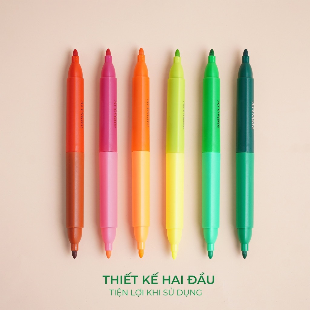 Bút lông màu 2 đầu ArtMate AM-WC601 / AM-WC602 / AM-WC603