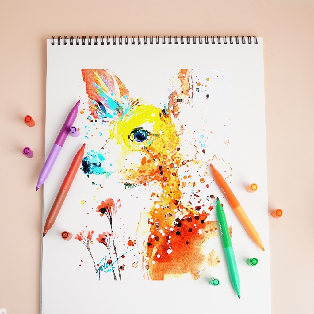 Bút lông màu 2 đầu ArtMate AM-WC601 / AM-WC602 / AM-WC603