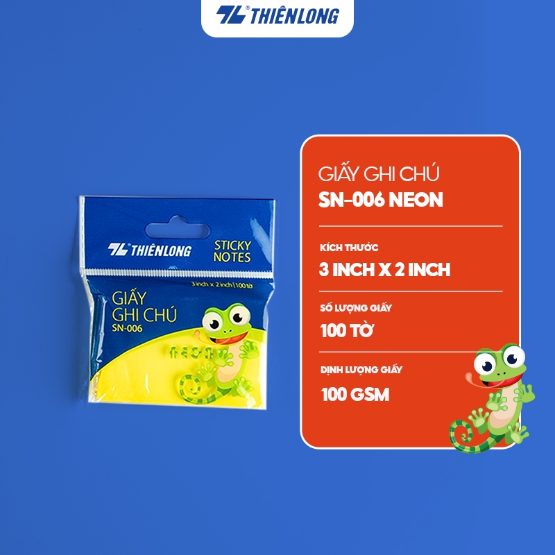 Giấy note TL SN-006 / SN-007 / SN-008 / SN-009 vàng neon (50)