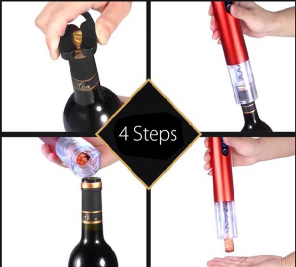 Hướng dẫn cách sử dụng : khui rượu vang tự động và phụ kiện rượu.