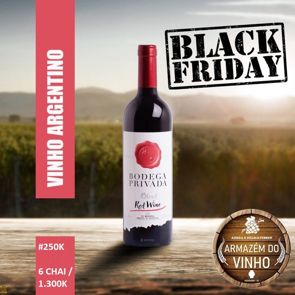 Review rượu vang Argentina Bodega Privada Blend Red Wine .