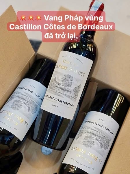 Rượu vang Chateau La Rose Poncet.
