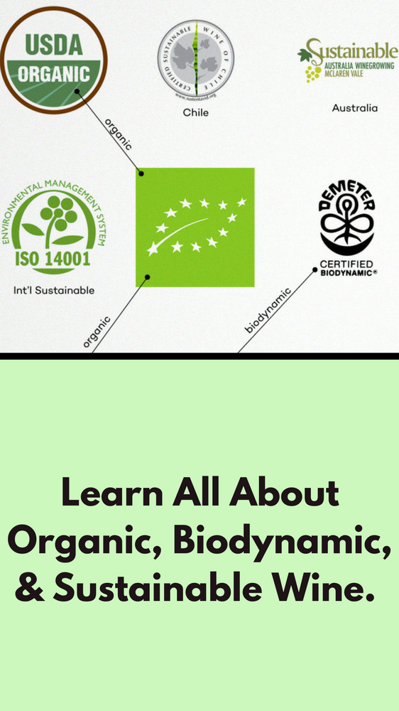 Rượu vang “vang organic”, “vang natural” và “vang biodynamic”.
