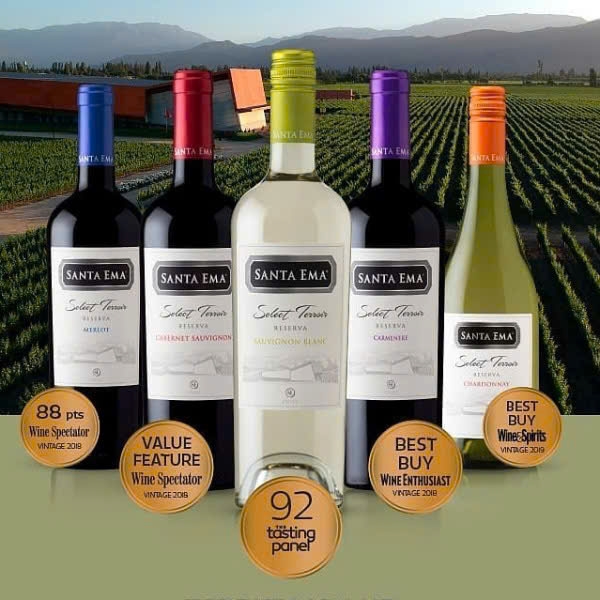 Rượu vang Santa Ema , Chile Wine.