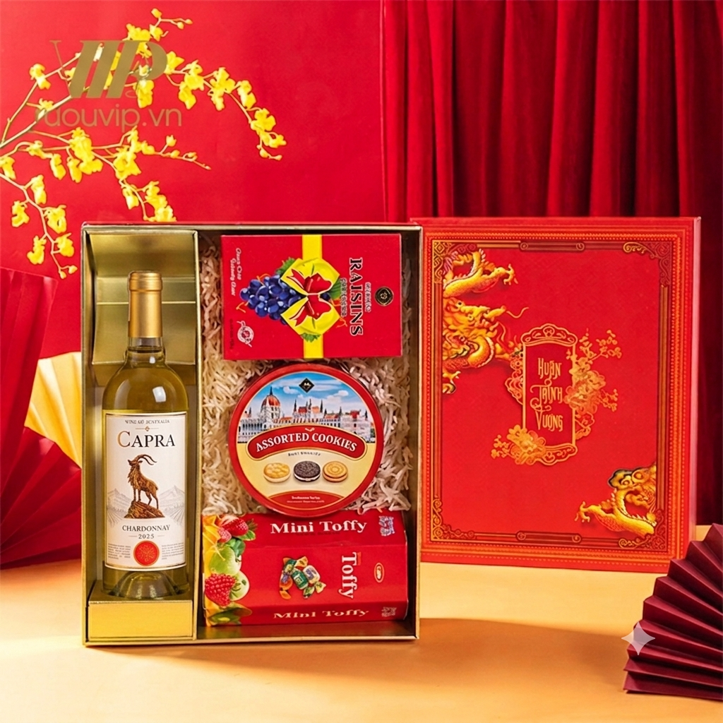RƯỢU VANG ĐÓNG GIỎ QUÀ TẾT