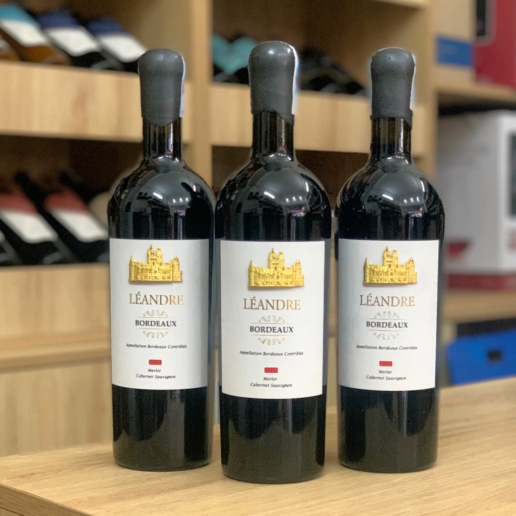Rượu vang Pháp Leandre Bordeaux 2020.