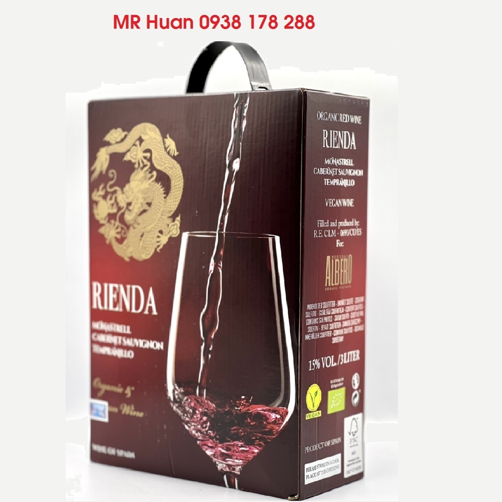 Rượu vang Rienda 3L