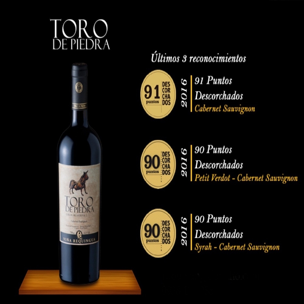 Rượu vang Chile Toro De Piedra Syrah - Cabernet Sauvignon Gran Reseva .