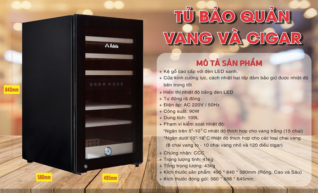 Tủ bảo quản rượu vang giá rẻ