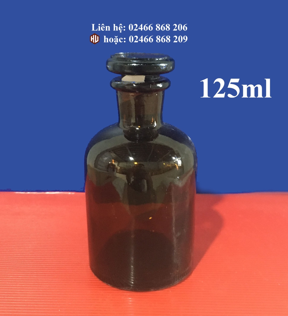 CHAI THỦY TINH NÂU MIỆNG HẸP ĐỰNG HÓA CHẤT (CÓ NHÁM)