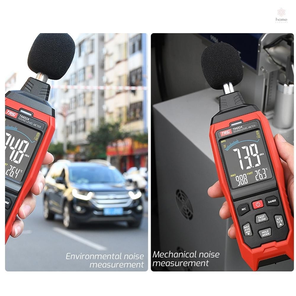 Tasi TA652B 30 ~ 130dB Máy kiểm tra tiếng ồn Decibel tiếng ồn A / C / Z Máy dò âm lượng công nghiệp