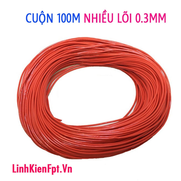 Dây điện nhiều lõi 0.3mm cuộn 100m