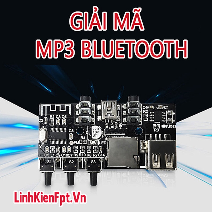 Mạch thu Bluetooth giải mã âm thanh 5V