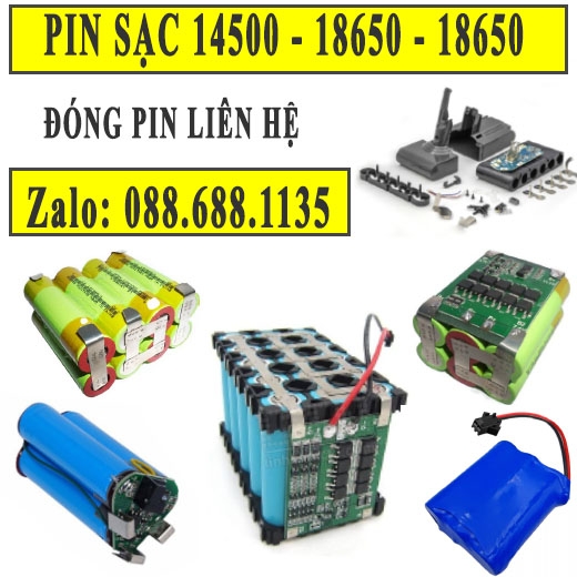 Đóng pin máy khoan, máy bắn vít, box nghe nhạc