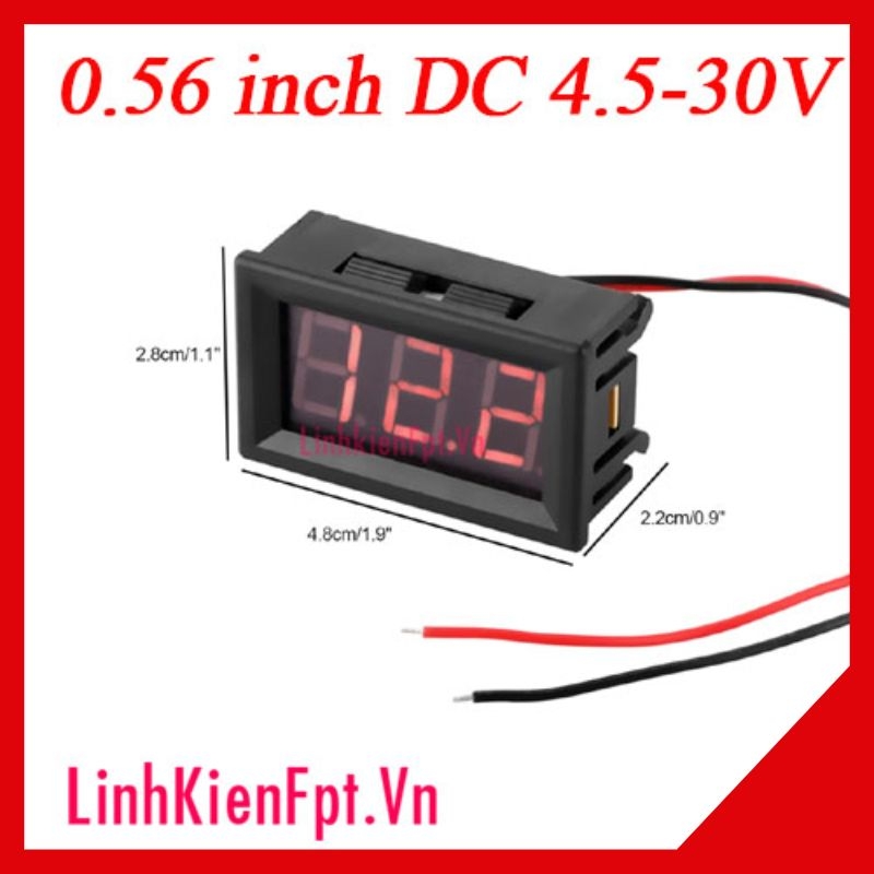 Vôn kế điện tử DC 0.56 inh 4.5-30V