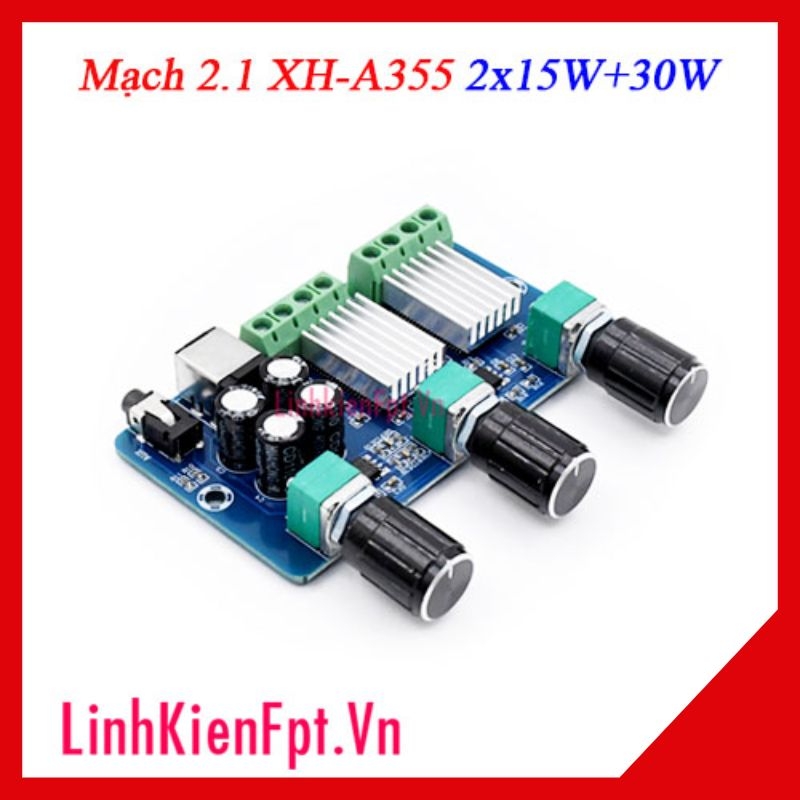 Mạch Khuếch Đại Âm Thanh 2.1 XH-A355 2x15W+30W