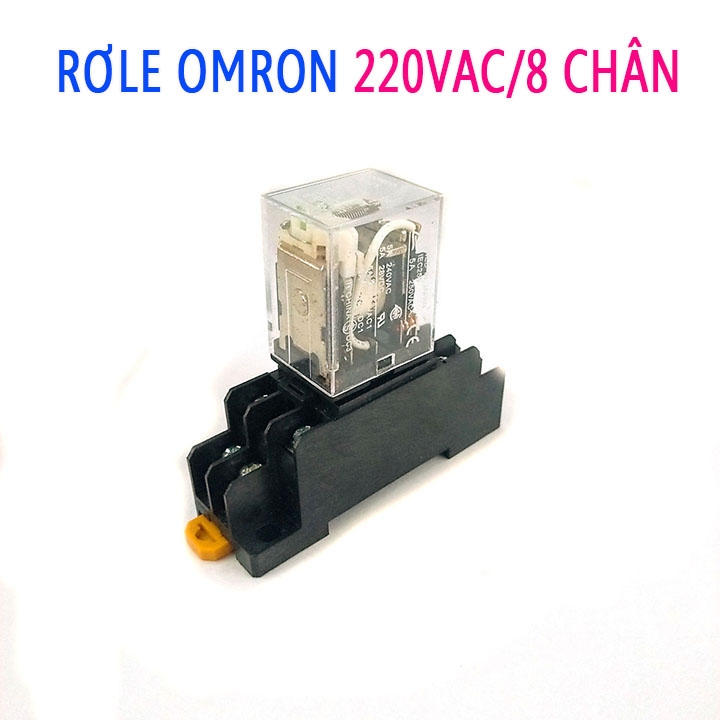 Relay Omron 220V-5A 8P ( Kèm Đế )