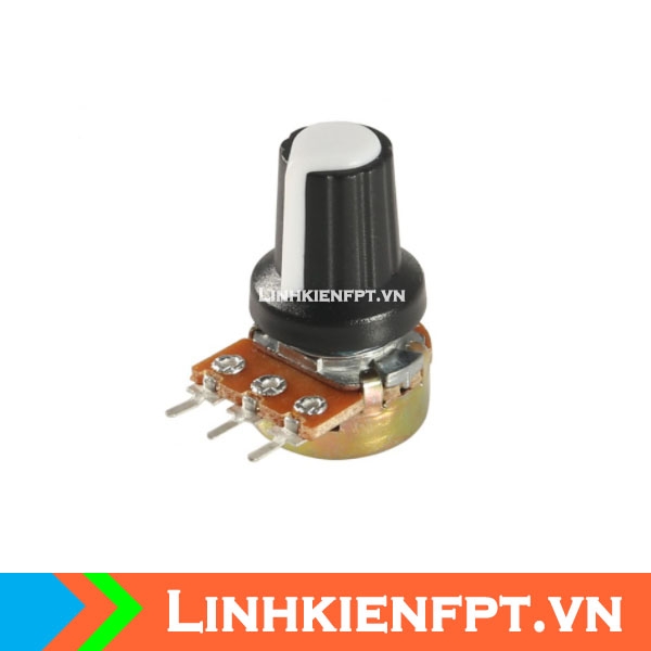 Triết áp điều chỉnh âm lượng 10K OHM (Bao gồm cả núm vặn)