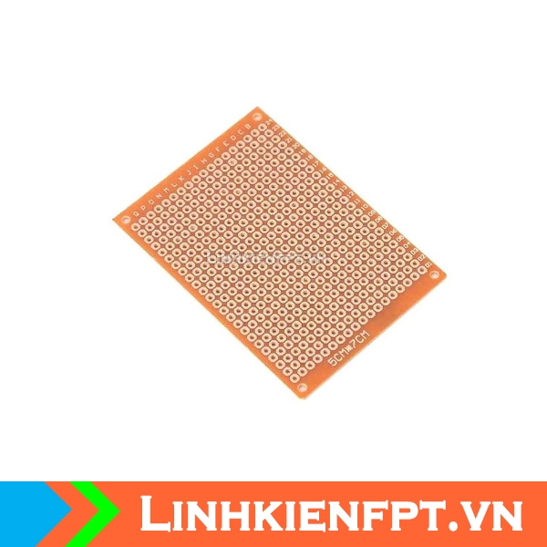 PCB Đục Lỗ 5x7cm 1 Mặt Phủ Vàng