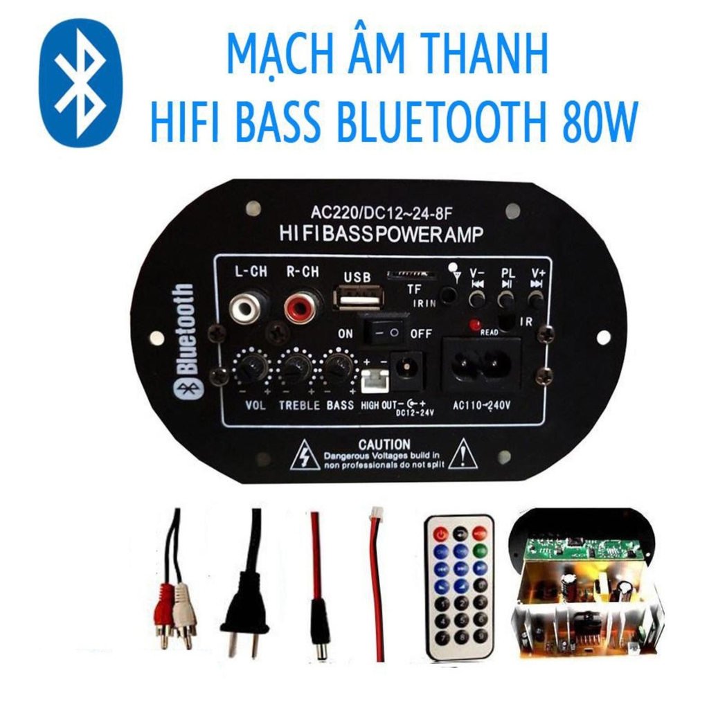 Âm Ly Bluetooth PA2009 HiFi Bass , Mạch Loa Crow 80W