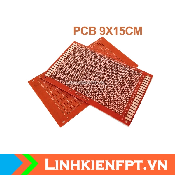 PCB Đục Lỗ 9x15cm 1 Mặt Phủ Vàng