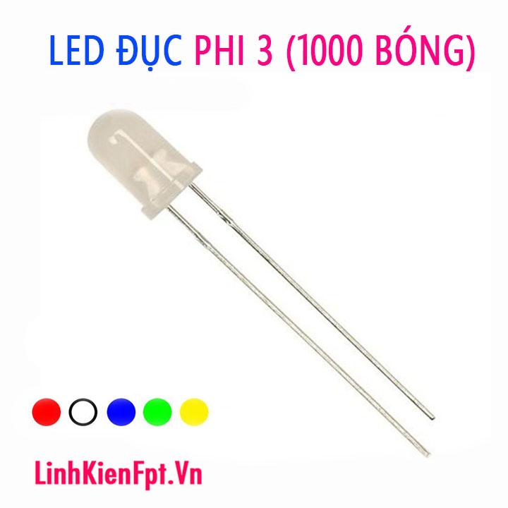 Led đục 3mm gói 1000 bóng