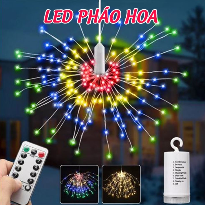 Đèn Led pháo Hoa Trang Trí Nhiều Màu